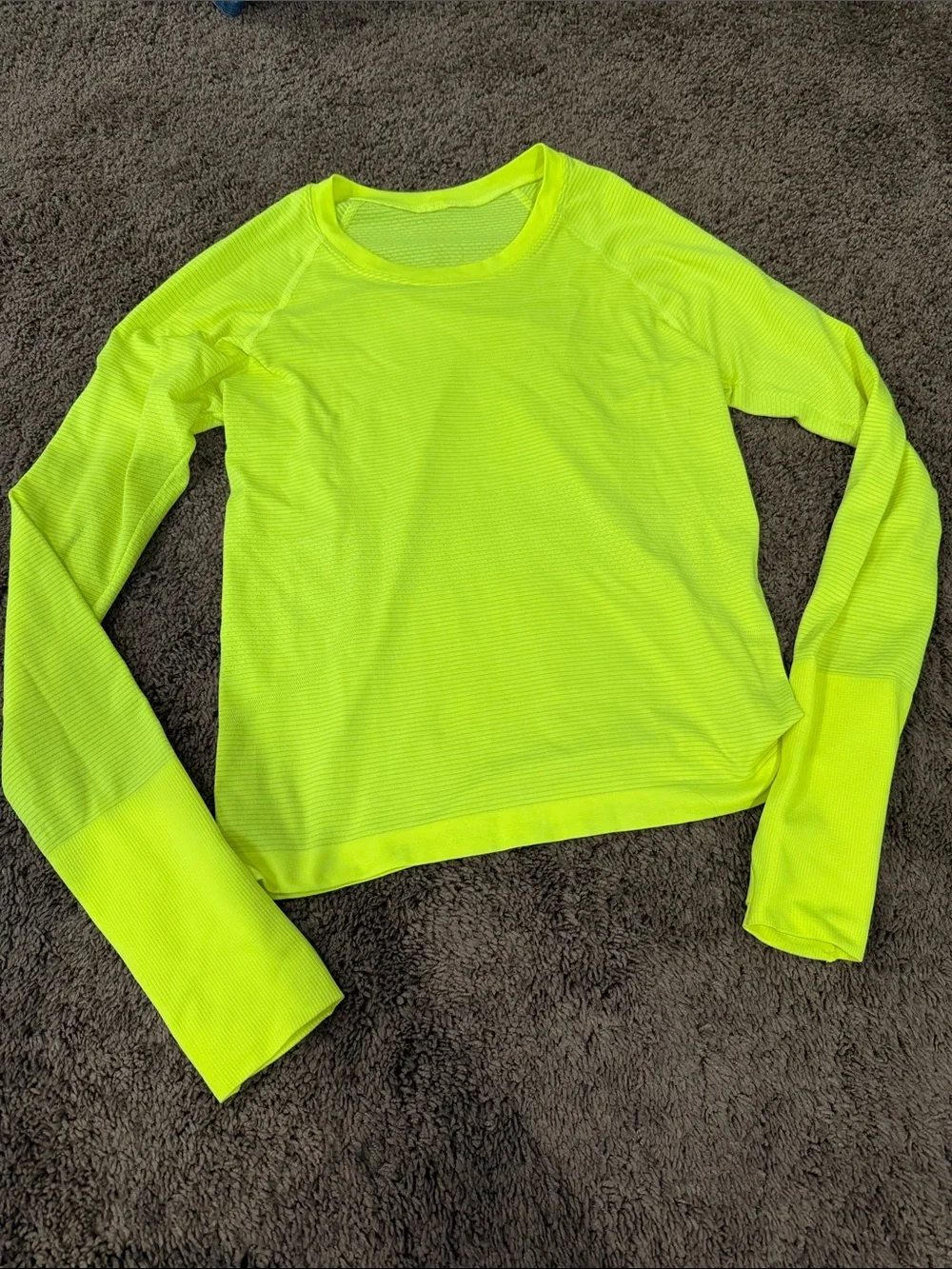 Lululemon Women’s Neon Yellow Long-Sleeve Performance Top